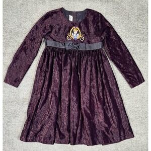 Vintage Youngland Dress Girls 7/8 Purple Velvet Disney Cinderella‎ Read